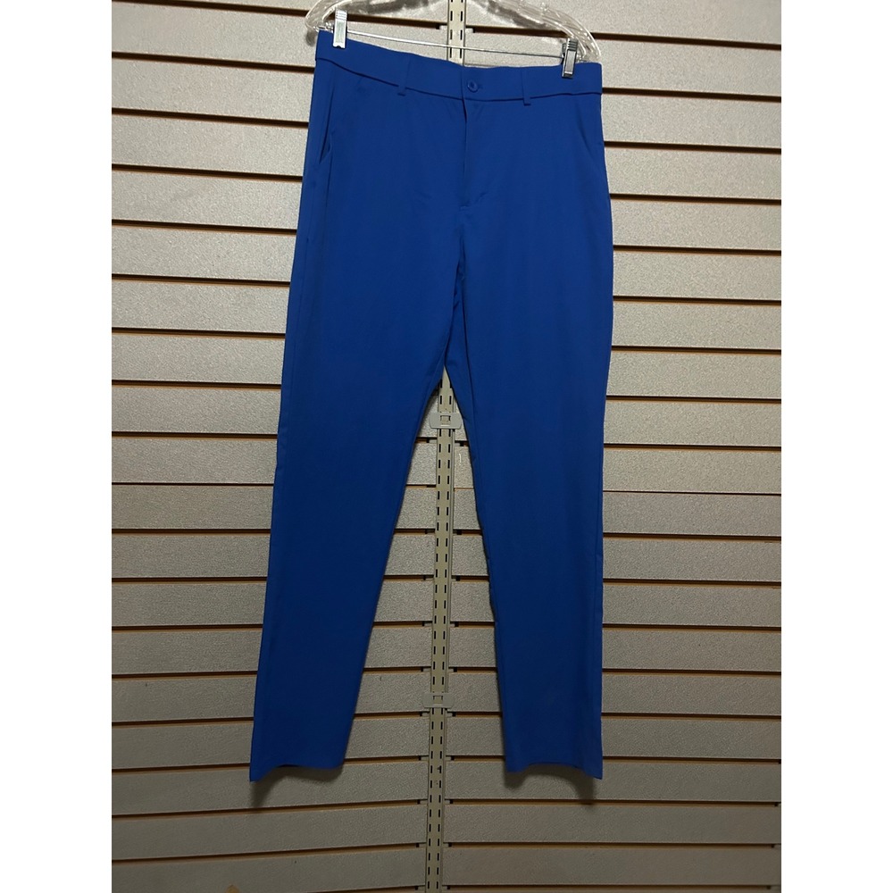 Libin Womens Royal Blue Golf Pants 32W x 32L‎ Slim Straight Work Trousers Active